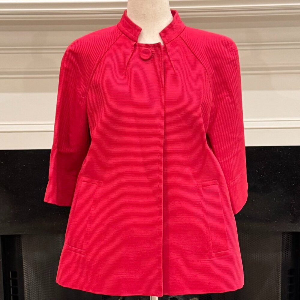 Talbots Hot Pink Textured Swing Jacket – Women’s 8P Petite
